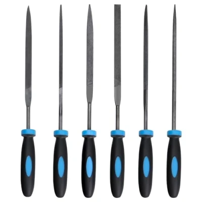 Image of Acooruiteng Metal File Set Professional 6 Pcs Files for Steel Mini Tools Needle with Handle Tool Perfect Wood DIY Project