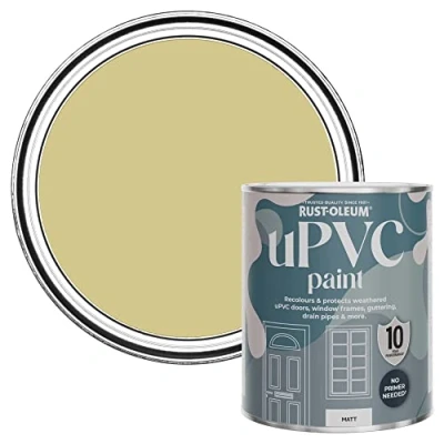 Image of Rust Oleum Green uPVC Door and Window Paint in Matt Finish Wasabi 750ml