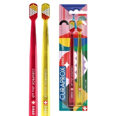 Image of Curaprox CS 5460 Manual Toothbrush Ultra Soft Special Edition: Power Smile, Pack of 2,