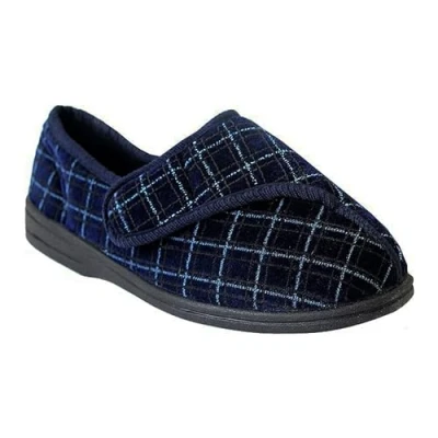 Image of Zedzzz George Slippers Mens Navy Size UK 7