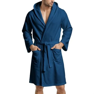 Image of PETTI Artigiani Italiani Unisex, Hooded Microfiber Bathrobe, 100% Made in Italy, Microfibre, Bordeaux, L