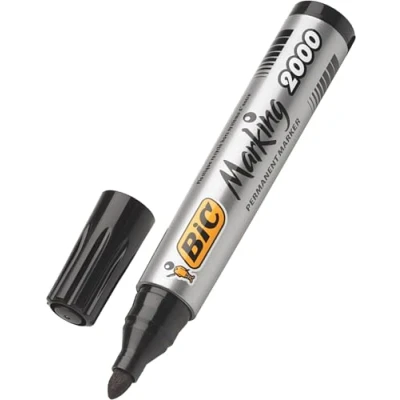 Image of BIC Marking 2000 ECOlutions Permanent Bullet Tip Markers Black, (Pack of 1)