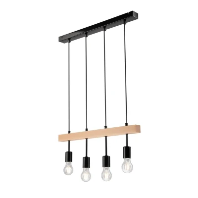Image of Orazio Industrial Spotlight Bar Black, 4x E27
