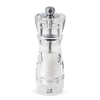 Image of Peugeot Vittel Manual Salt Mill Adjustable Grinder Acrylic, Clear, 16 cm