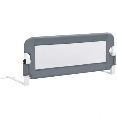 Image of vidaXL Toddler Safety Bed Rail Grey 102x42 cm Polyester