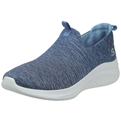 Image of Skechers Womens Cloud Ultra Flex 3.0 Slicked Trainers Navy Mesh/Trim 7 (40)