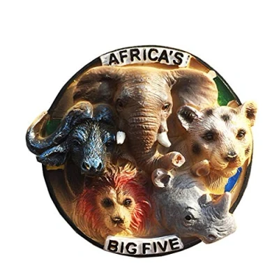 Image of Wild Animals South Africa Kenya Tanzania Uganda Fridge Magnet Souvenir Gift Home Kitchen Refrigerator Decoration Magnetic Sticker Collection