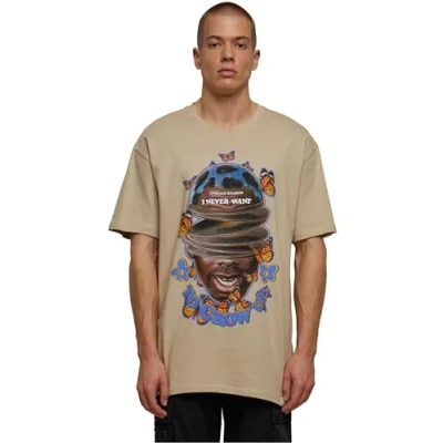 Image of Upscale by Mister Tee Unisex GROW UP Print Tshirt, Size: Medium, Sand