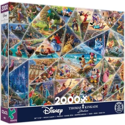Image of Ceaco Thomas Kinkade Disney Collage 2000 Piece Jigsaw Puzzle