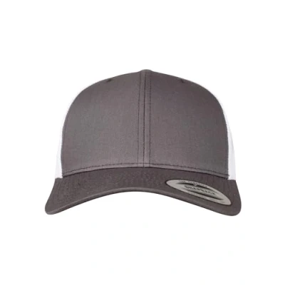 Image of Flexfit Trucker Retro 2 TONE Cap, Size: One Size, Darkgrey wht