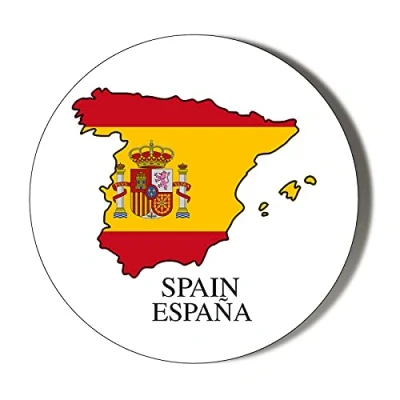 Image of SPAIN FLAG MAP 38mm Round Fridge Magnet