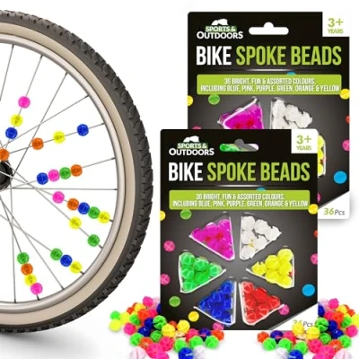 Image of 72Pcs Bike Spoke Beads Multicoloured Bicycle Spokey Dokeys Plastic Clip Wheel Spokes Decorations Accessories for Kids Girls and Boys