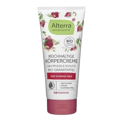 Image of Alterra Rich Body Cream Organic Pomegranate &amp; Shea Butter For Very Dry Skin 200 ml