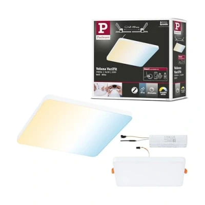 Image of Paulmann 79958 LED panel recessed Veluna VariFit Edge 160x160mm rectangular Tunable White, white light control plastic ceiling luminaire