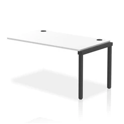 Image of Impulse Bench Single Row Ext Kit 1400 Black Frame Desk White