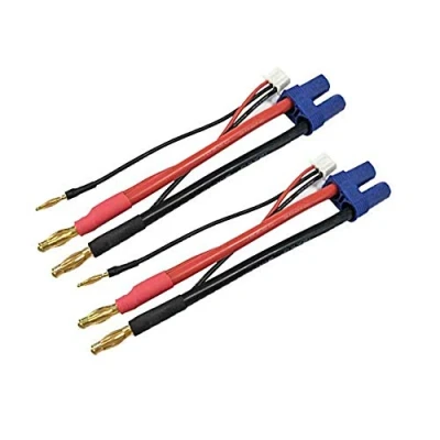 Image of 2pcs EC5 Female Connector Plug to 4mm Banana Bullet Male with 2S Lipo JST XH Balance Lead Wire (EC5)