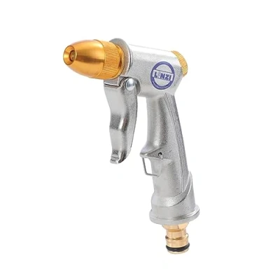 Image of LINZI High Pressure Spray Gun with Adjustable Nozzle Aluminium Alloy Garden Hose Water Sprayer for Car Washing Cleaning, Lawn Plant Watering and Pet Showering