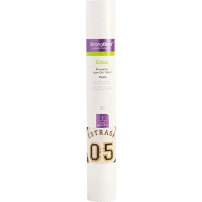 Image of Cricut Iron On Mesh White 61 cm (24 ft) Heat Transfer Vinyl Roll (HTV) For use with all Cutting Machines