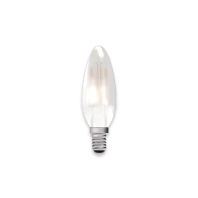 Image of Non Dimmable Satin LED Filament Candle E14 2700K 3.3W Bell Lighting