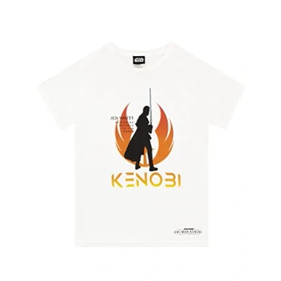 Image of Star Wars Boys T Shirt OBI Wan Kenobi White 5 6 Years
