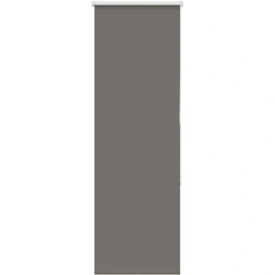 Image of vidaxl light grey blackout roller blind 40x130 cm polyester fabric, modern style, easy install for home/office