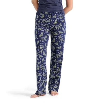Image of Little Blue House Women&#039;s Jersey Pants Pyjama Bottoms Pajama, Animal Constellations, Medium