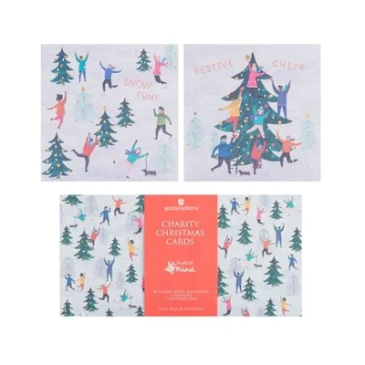 Image of Box Of 10 Mind Charity Snowy Wonderland Christmas Cards In 2 Designs