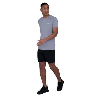 Image of TCA Men&#039;s Stamina Short Sleeve Lightweight Running T Shirt with Zip Pocket Cool Grey, XXL
