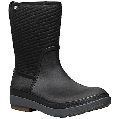 Image of BOGS Ladies Crandall II Mid Zip Black Waterproof Insulated Winter Boots 72700 (Numeric_6_Point_5)