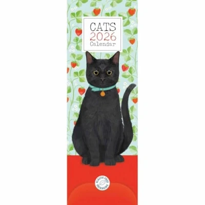 Image of Cats Illustrated Slim Calendar 2026