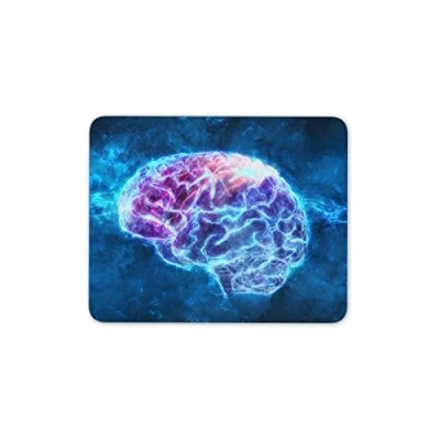 Image of Destination Vinyl ltd Electric Brain Mouse Mat Pad Science Biology Teacher Computer #13250
