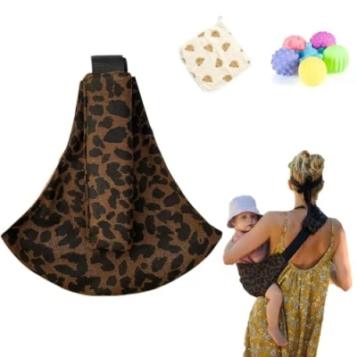 Image of Baby Sling Carrier, Adjustable Easy Toddler Carrier Comfortable Wrap for Newborn Up to 3 36 Months (Leopard)