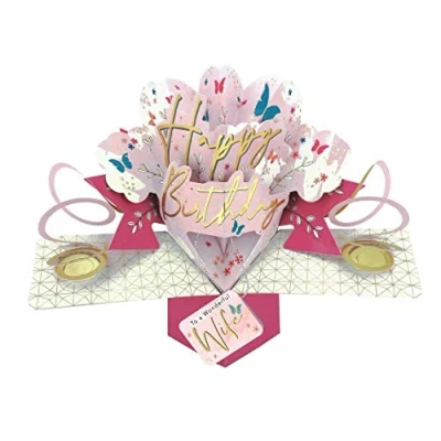 Image of Second Nature Pop Ups Wonderful Wife Happy Birthday Up Greeting Card Cards POP197MC16