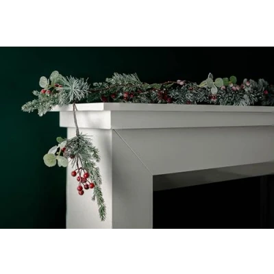 Image of Marco Paul Christmas Garland Large Luxury 5ft Artificial Pine Green Faux Greenery for Holiday Fireplace Mantle Window Indoor Outdoor Decor