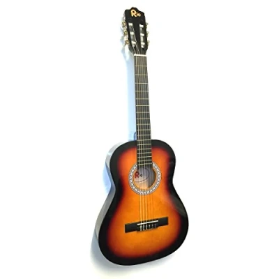 Image of Rio 3/4 size Sunburst Classical Guitar Pack For Junior Beginners Suit 9 To 12 Years New