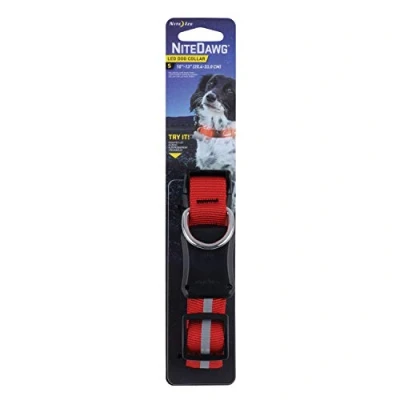 Image of Nite Ize Unisex&#039;s Dawg Led Dog Collar, Red, Small