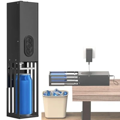 Image of AUTUMFLATGAO Electric Can Crusher, 12oz/16oz Aluminium Metal Cans Wall Mounted, Crusher for Recycling Soda, Beer and Plastic Water Bottles