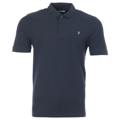 Image of Farah Classic Men&#039;s Cove Polo Shirt, True Navy, Extra Large