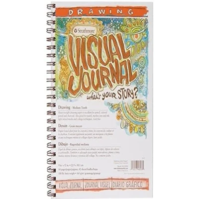 Image of Pro Art Strathmore Visual Journal Drawing 9 x 12 inch, 42 Sheets, Paper, White, 9&quot;x12&quot;