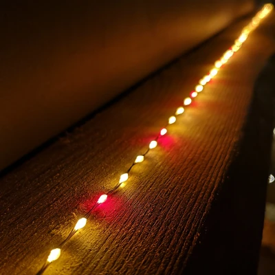 Image of 6.4m Compact MicroBrights Christmas Lights with 400 LEDs in Red &amp; Vintage Gold