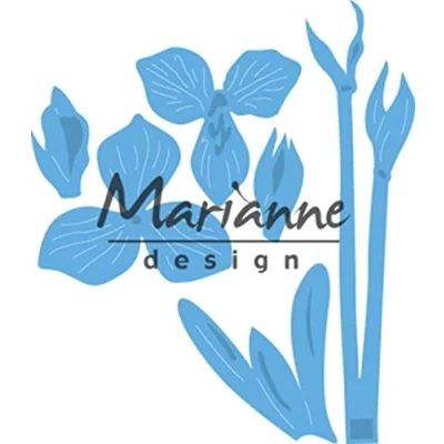Image of Marianne Design Creatables Petra&#039;s Amaryllis for Die Cutting and Embossing Paper Crafts, metal, Light Blue, 5,2 x 9,3 cm / 5,7 5