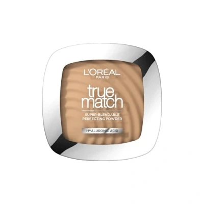 Image of L&#039;Oréal Paris Powder Foundation, Super Blendable, With Hyaluronic Acid, Light Texture for a Flawless Finish, True Match Perfecting Powder, W3