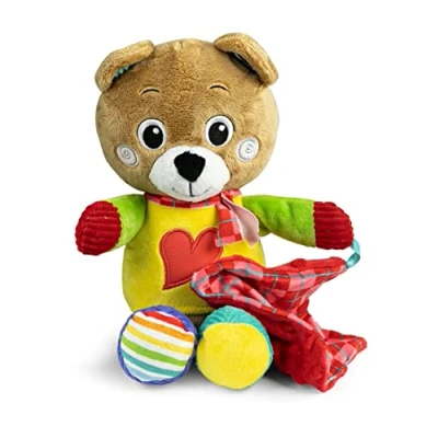 Image of Clementoni 17761 Bob The Bear Toddler Toy, Plush Toy With Blanket, Teddy Bear, Infant Toys, Activity Toys For 0 Months, Cuddly Animal Soft 100% Machine Washable
