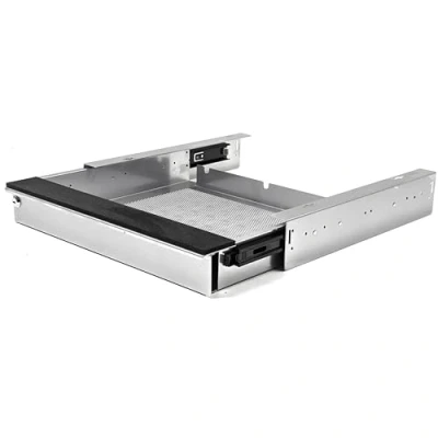 Image of PENN ELCOM EX 6201S: Silver 17 Inch Laptop Security Drawer with Rear Cable Access