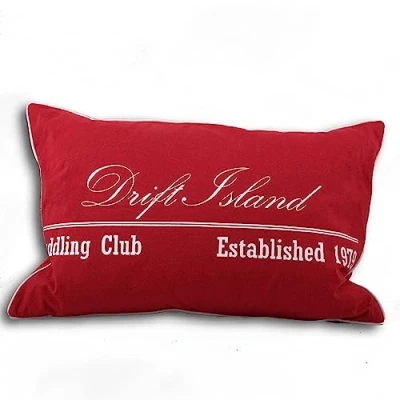 Image of Paoletti Newport Beach Drift Island Cushion Red Cotton Size 40cm (w) x 60cm (l)