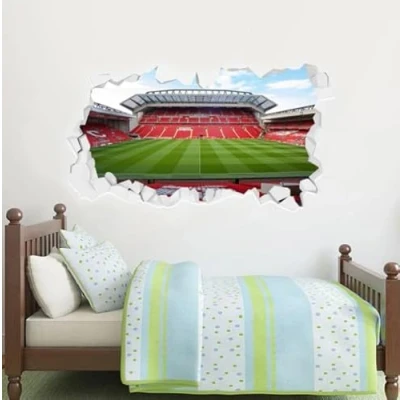 Image of Liverpool Football The Mainstand Anfield Broken Wall Stadium Mural + LFC Sticker Decal Set (120cm x 60cm)