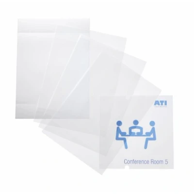 Image of Durable 483419 EDP inscribable Film Crystal Sign refill, 210 x mm, for Door Signs 4824, Bag of 10 Sheets, Transparent
