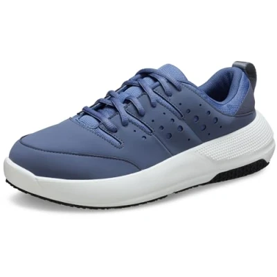 Image of Crocs Men&#039;s On The Clock Work Sneaker M, Storm/Bijou Blue, 9 UK