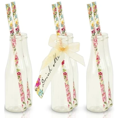 Image of Talking Tables Alice In Wonderland Party Supplies Drink Set Great For Mad Hatter Tea Party, Birthday And Baby Shower 6 Pack TSALICE DRINKSET