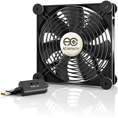Image of AC Infinity MULTIFAN S4, Quiet 140mm USB Fan, UL Certified for Receiver DVR Playstation Xbox Computer Cabinet Cooling